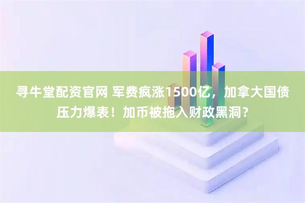 寻牛堂配资官网 军费疯涨1500亿，加拿大国债压力爆表！加币被拖入财政黑洞？